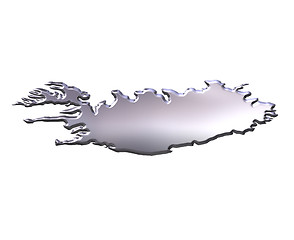 Image showing Iceland 3D Silver Map