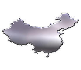 Image showing China 3D Silver Map