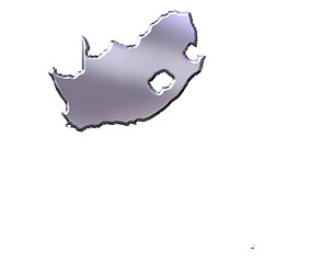 Image showing South Africa 3D Silver Map