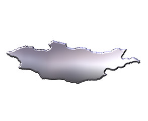 Image showing Mongolia 3D Silver Map