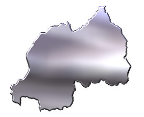 Image showing Rwanda 3D Silver Map