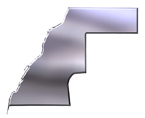 Image showing Western Sahara 3D Silver Map