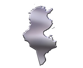 Image showing Tunisia 3D Silver Map