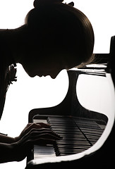 Image showing Playing the piano