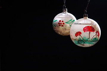 Image showing vintage christmas balls