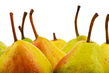 Image showing Pears closeup on white background