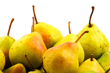 Image showing Heap of pears on white background