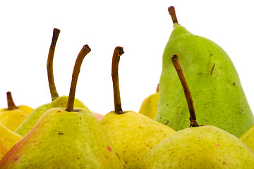 Image showing Pears closeup on white background