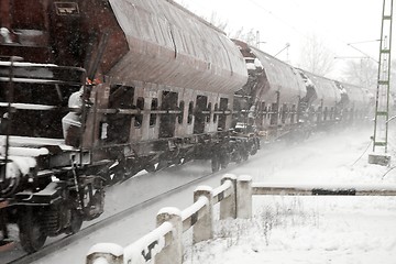 Image showing Train snow