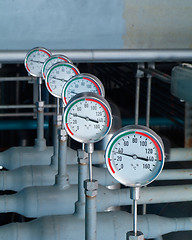 Image showing Industrial thermometers