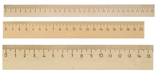 Image showing wooden rulers