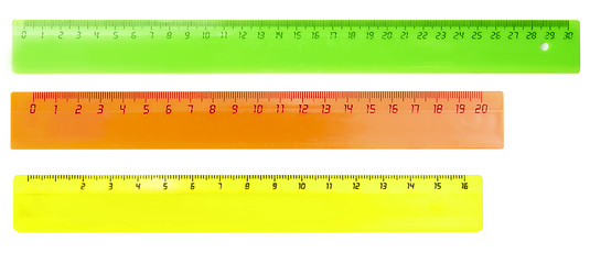 Image showing plastic rulers