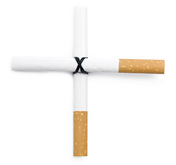 Image showing cigarette cross