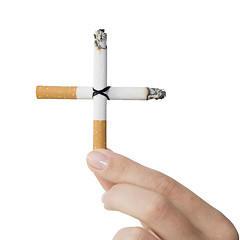 Image showing hand with cigarette