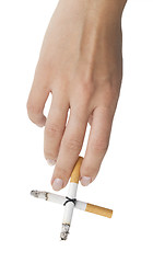 Image showing hand with cigarette