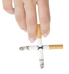 Image showing cigarette cross