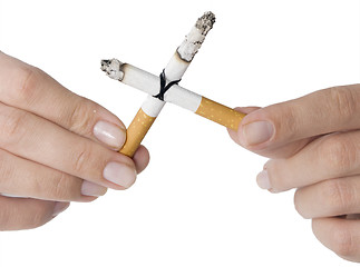 Image showing cigarette cross