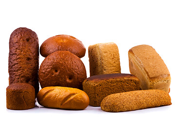 Image showing Bread on white background