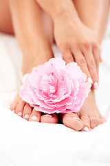 Image showing beautiful feet and hands