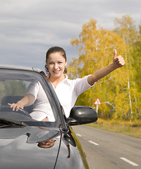 Image showing happy driver