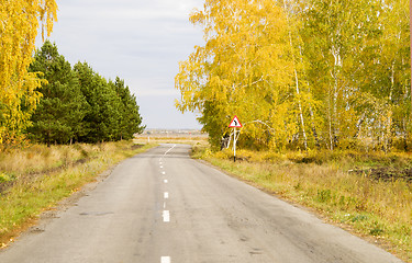 Image showing autumn road