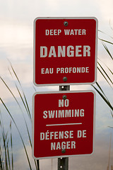 Image showing No Swimming sign