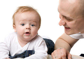 Image showing Father with baby