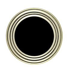 Image showing Circular button with metal frame