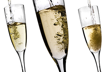 Image showing Champagne being poured