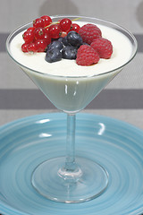 Image showing Dessert with berries