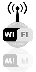 Image showing Wireless Hot Spot sign