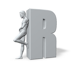 Image showing man leans on R