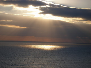 Image showing sea and sun