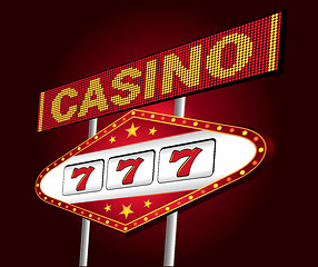 Image showing Casino neon