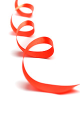 Image showing red satin ribbon