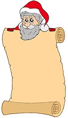 Image showing Parchment with Santa Claus