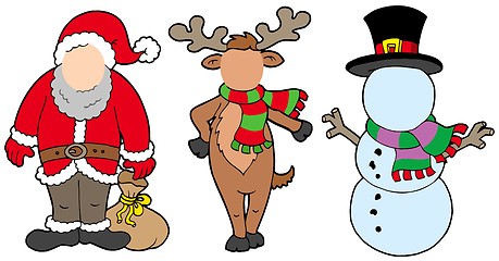 Image showing Christmas characters without face