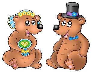 Image showing Pair of cute wedding bears