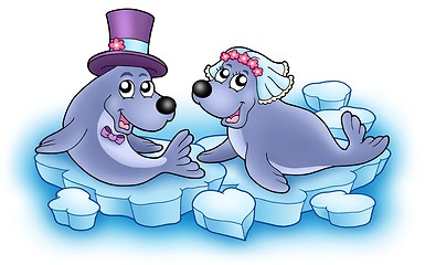 Image showing Wedding image with cute seals