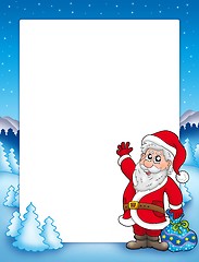 Image showing Christmas frame with Santa Claus 2