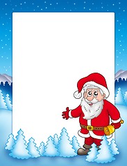 Image showing Christmas frame with Santa Claus 3