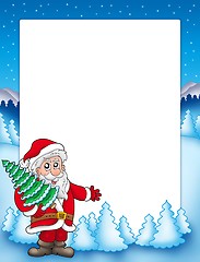 Image showing Christmas frame with Santa Claus 4