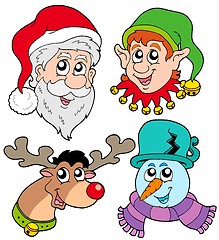 Image showing Christmas faces collection 2