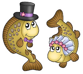 Image showing Wedding with cute carps