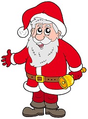 Image showing Cute Santa Claus with bell