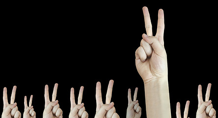 Image showing Hand sign.