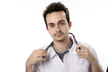 Image showing Doctor with stethoscope