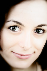 Image showing Woman with green eyes