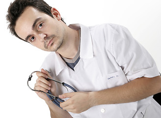 Image showing Doctor with stethoscope