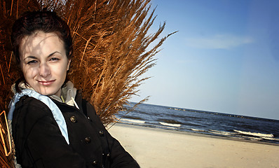 Image showing Girl on the beach